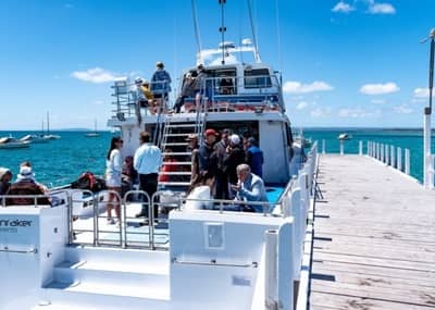 a group of people on a boat