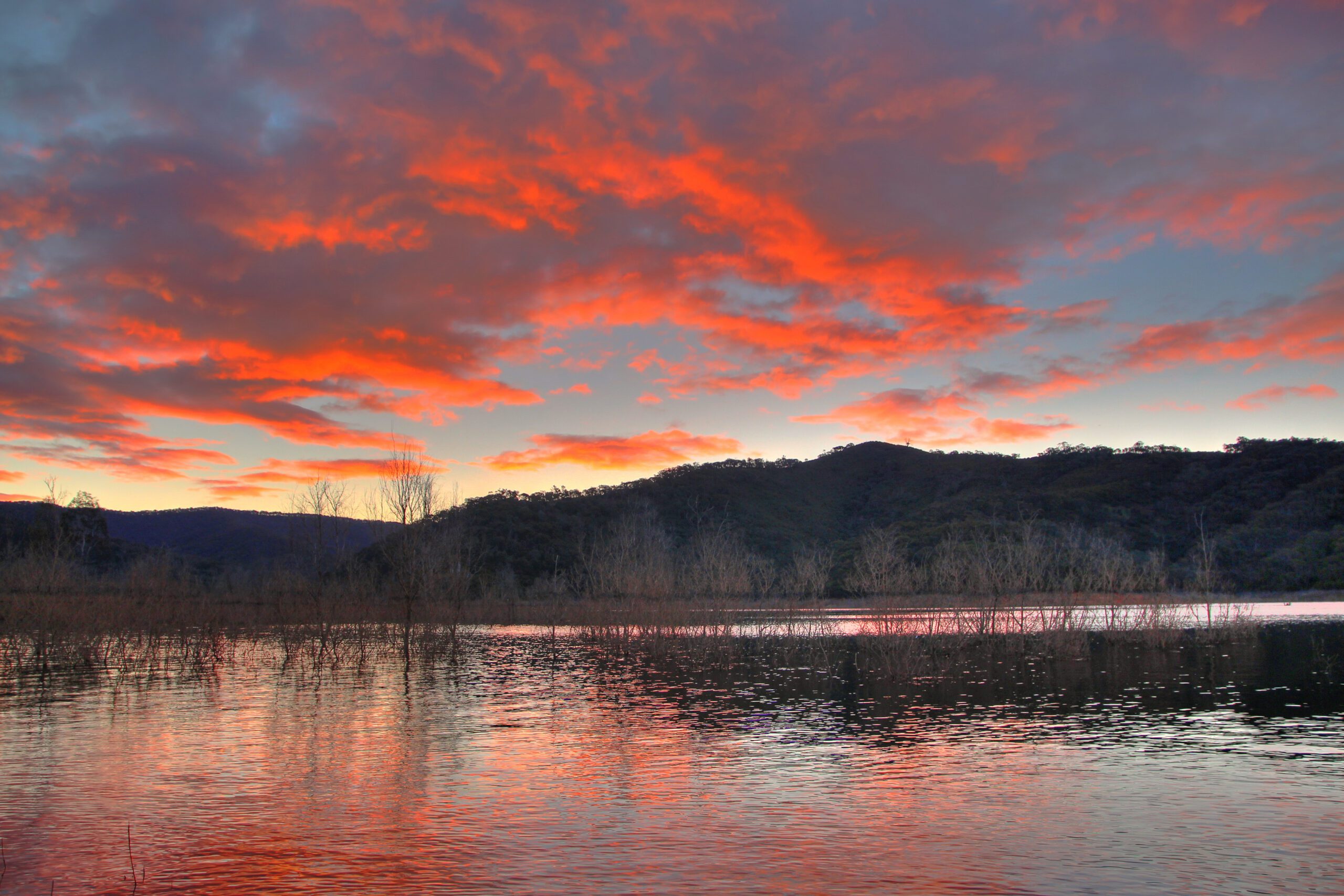 Sun set of over Lake Eildon