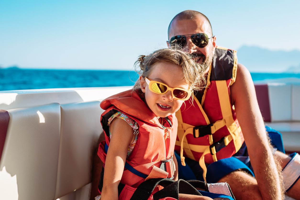 Dad and Daughter on Hire Boat